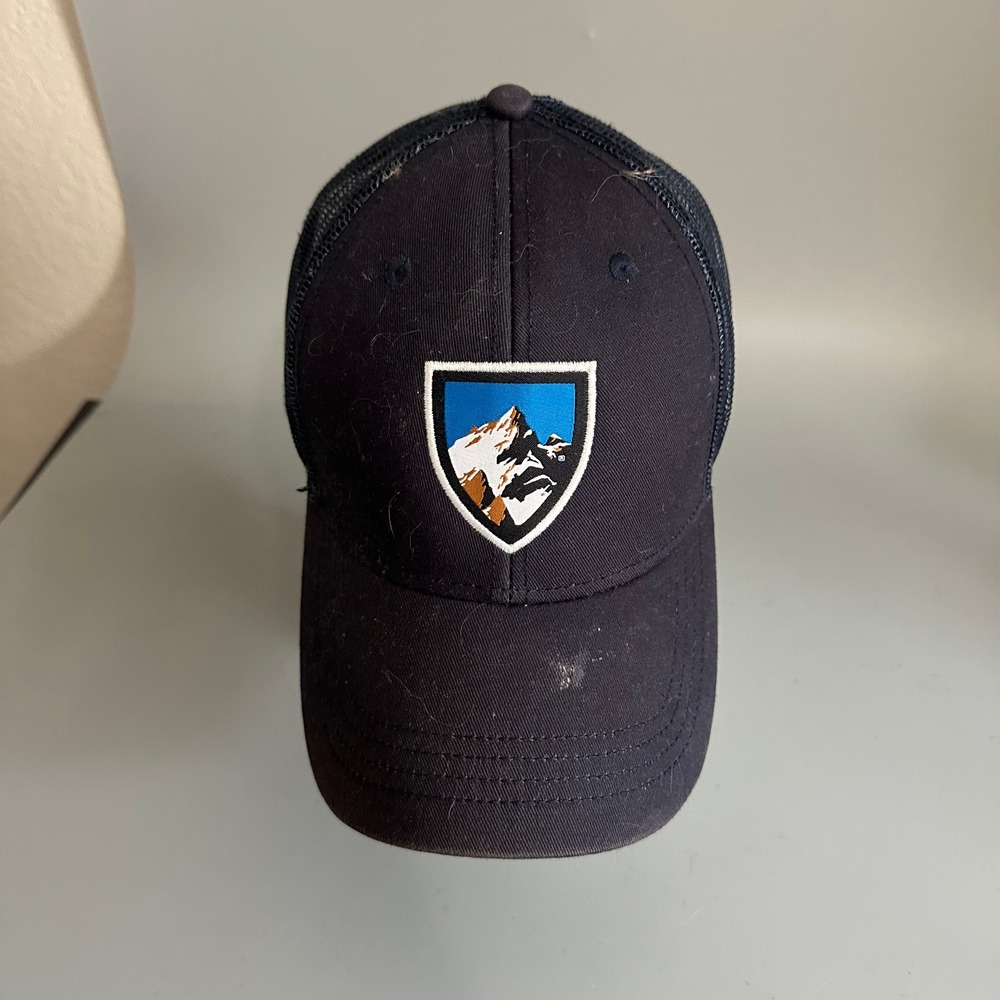 KUHL Trucker Hat Navy Blue Mountain Logo Mesh Snapback Cap RN108846